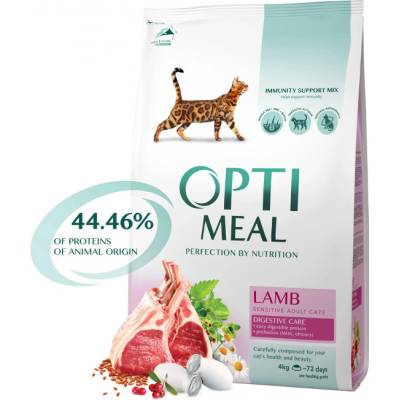 OPTIMEAL For adult cats with Sensitive lamb 4 kg