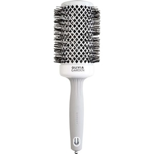Olivia Garden Expert Blowout Shine Round Brush White & Grey 55 mm