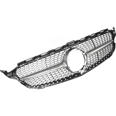 Predná maska Mercedes C-Class W205 / S205 / C205 / A205 18-23 Diamond Silver-Chrome
