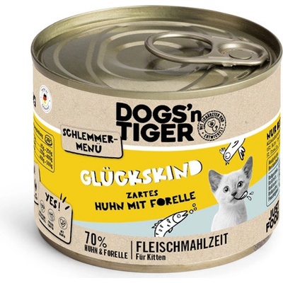 Dogsn Tiger gurmánske menu kuracie so pstruhom I Kitten 6 x 200 g