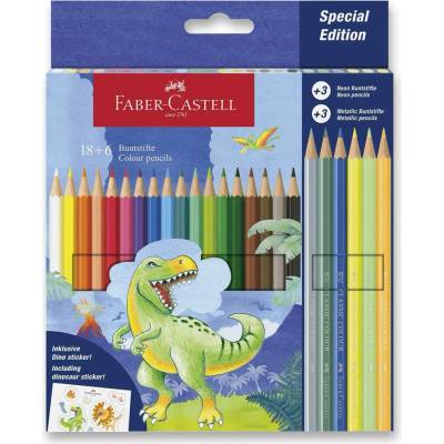 Faber-Castell Dinosaurus 111222 pastelky 24 barev
