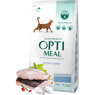 OPTIMEAL For adult cats high in cod fish 1,5 kg
