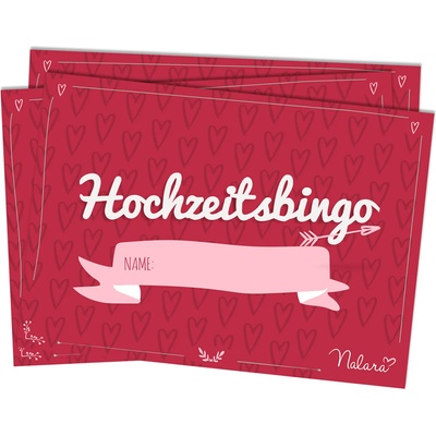 Spielehelden Сватбено бинго 16 въпроса за качествата 50 бр. Дизайн на сърцеDIN A5 (AMZ-PKS-4) (AMZ-PKS-4)