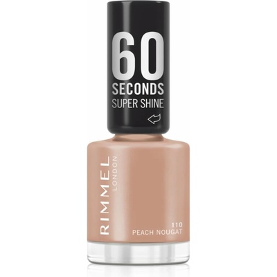 Rimmel 60 Seconds Super Shine lak na nechty odtieň 110 Peach Nougat 8 ml