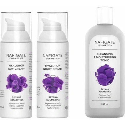Nafigate kyselina hyaluronová denní krém 50 ml + noční krém 50 ml + dočišťovací tonikum 200 ml