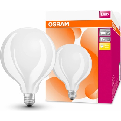 Osram veľká okrúhla LED žiarovka E27 11 W STAR, teplá biela 4058075269880
