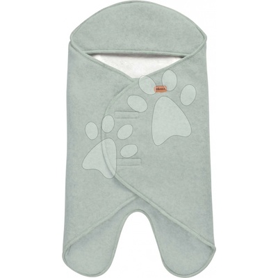 Babynomade Zavinovačka Double Fleece Beaba Sage Green White dvojvrstvová extra teplá zelená