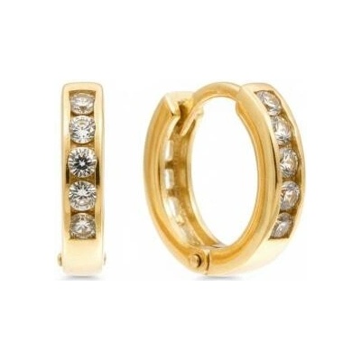 Fair Line zlaté kroužky se zirkony 671