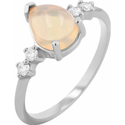 Eppi Opálový prsteň s diamantmi Arielle R45105