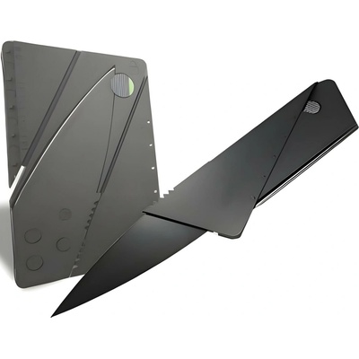 Survival karta s nožom CR 39382 Čierna 6.5 cm