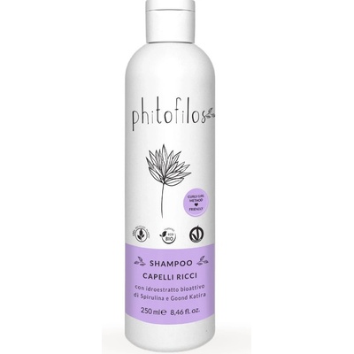 Phitofilos šampon pro vlnité a kudrnaté vlasy s bioaktivním extraktem ze Spiruliny a Gond Katira 250 ml