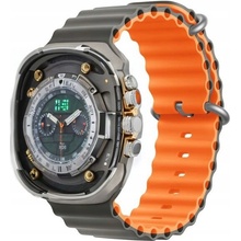 Devia Deluxe Series Sport6 Silicone Two-tone Band 40/41mm - Gray/Orange 6938595381614