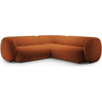 Micadoni Теракотен кадифен ъглов диван Kate - Micadoni (MIC_COR_44_F1_KATE5)