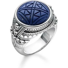 Thomas Sabo Prsten Etnické lebky modrý TR2204 534 1 Sterling silver black