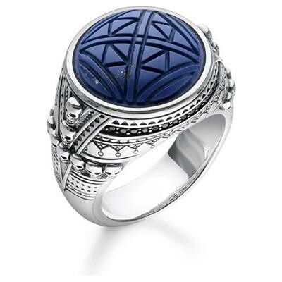 Thomas Sabo Prsten Etnické lebky modrý TR2204 534 1 Sterling silver black