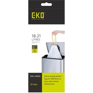 Eko-europe (Нидерландия) Комплект от 20 бр. торби за смет eko с връзки - размер d (18-21 литра) (eko 337041)