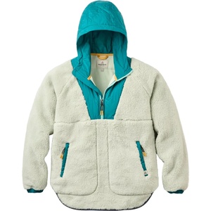 Passenger Дамски поларен пуловер Passenger Women's Beaumont Recycled Sherpa Hooded Fleece 2.0 Fleece jumper - Seaglass (105-7498-0212)