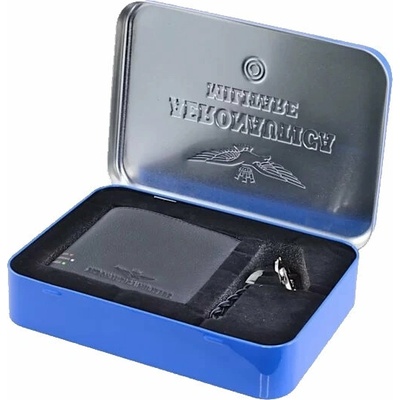 Aeronautica Militare set peněženka a přívěsek Gift AM-190-05 modrá