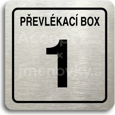 ACCEPT Piktogram převlékací box XI - stříbrná tabulka - černý tisk