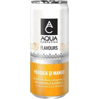 Aqua Carpatica Ochucená minerální voda Broskev a Mango 0,33 l