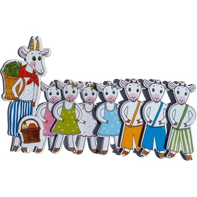 Marionetino bábky Koza s kozliatkami 8 ks