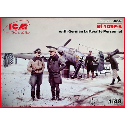 ICM Messerschmitt Bf 109F-4 w/ German Luftwaffe Personnel 48804 1:48