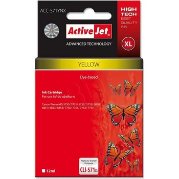 Activejet Canon CLI-571XL Y - kompatibilný