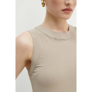 Max Mara Рокля Max Mara Leisure в бежово среднодълга с кройка по тялото 2426626027600 (2426626027600)