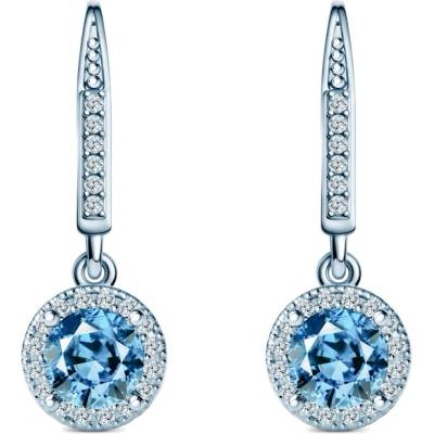 SAVICKI Обеци This is Love: бяло злато, сини лабораторни диаманти, лабораторни диаманти