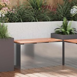 vidaXL Градинска пейка Сребрист 80 x 40 x 43 см Поцинкована стомана (874903)