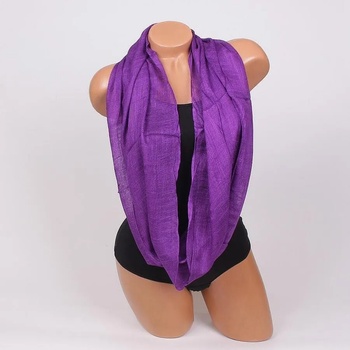 Image 1 of Стилен дамски кръгъл шал в лилаво