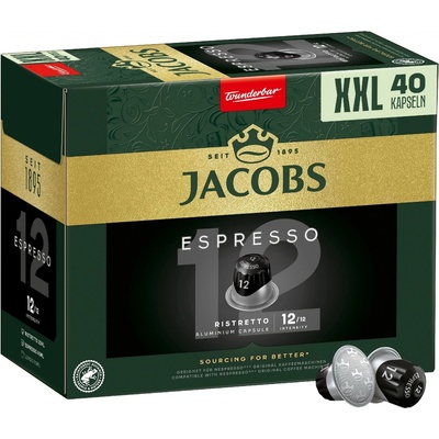 Jacobs Espresso Ristretto intenzita 12 pro Nespresso 40 ks – Sleviste.cz