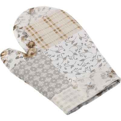 Bellatex kuchynská chňapka s magnetom CH/513 béžovošedý patchwork 28 x 18 cm