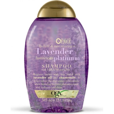 OGX Lavender Platinum tónovací šampon 385 ml
