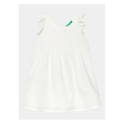 United Colors Of Benetton Ежедневна рокля 4BE7GV00Q Бял Regular Fit (4BE7GV00Q)