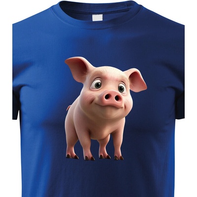 dětské triko Prasátko modrá
