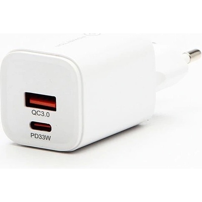 Napáječ, nabíječka USB-C, USB-A 33W Powerton GaN charger – Sleviste.cz