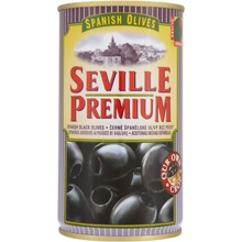 Seville premium Spanish Olives černé olivy bez pecky 350 g