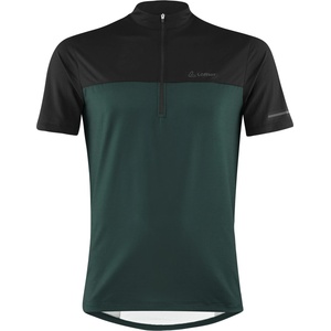 Löffler Мъжка фланелка с къс ръкав за колоездене Löffler Bike Shirt Half-Zip Glow Cycling jersey - Forest - размер 60 (EU) (056-3501-0517)