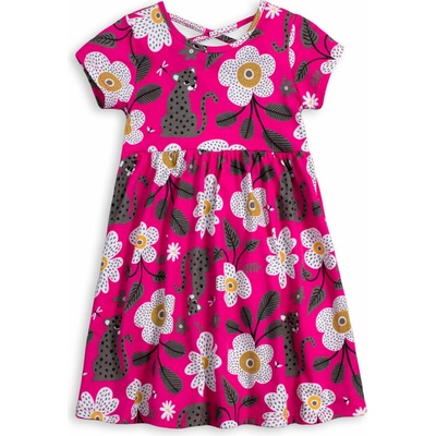 Dívčí šaty KYLY LEOPARD růžovo šedé – Zboží Dáma