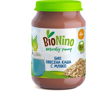 BioNino Био Пюре Овесена Каша с Мляко, 4+М 190гр (4207)