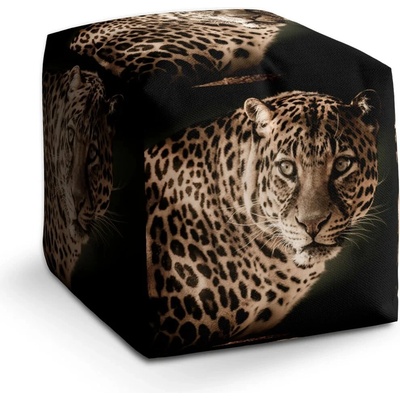 Sablio Taburet Leopard: 40x40x40 cm