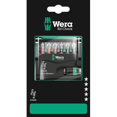 Wera Bit-Check 12 BiTorsion 1 SB, 12 dílný 136385