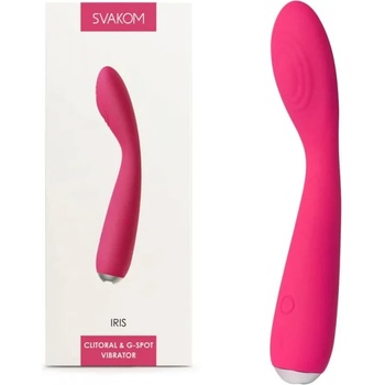 Image 1 of Клиторален и G-spot вибратор за върховно вълнение, 18см. - Iris Plum Red (SVAKOM0132)