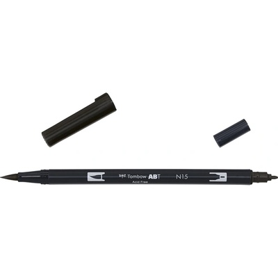 Tombow Маркер Tombow ABT Dual Brush N15 черен (ABT-N15)