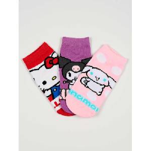 Kids movie heroes Чорапи - Комплект 3 Чифта Hello Kitty Kuromi - sportdepot - 8,39 лв