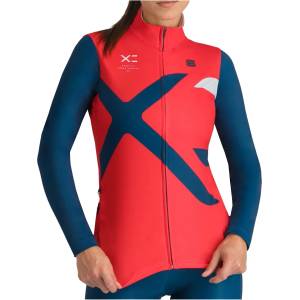 Sportful Дамско яке за ски бягане Sportful Women's Squadra Jersey Cross-country ski jacket - Hibiscus / Teal Blue (103-2658-0114)