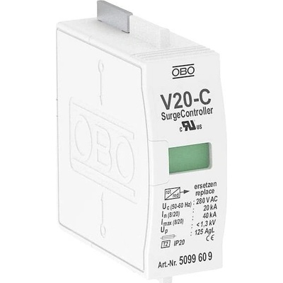 Vložka přepěťové ochrany typ 2 T2 20kA 1,3kV OBO V20-C/0-280 5099609