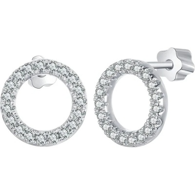 Grace Silver Jewellery stříbrné náušnice Marina MOISSANITE CERTIFIKÁT E-MSE055/238 stříbrná