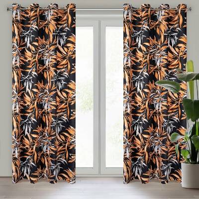 Takoy PIERRE CARDIN záves ZOJA z mäkkého zamatu s potlačou vetvičiek-HF-384327 | 140 x 250 cm
